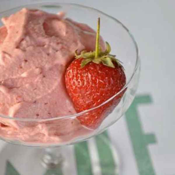 Strawberry and Balsamic Homemade Gelato
