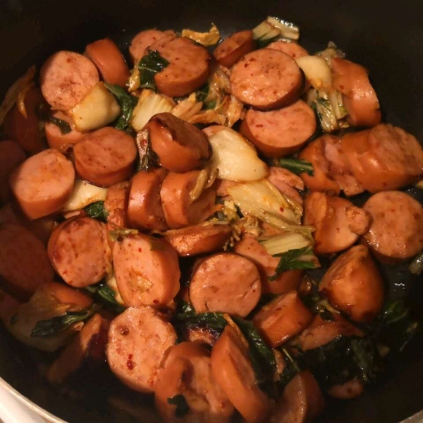 Sausage and Bok Choy Stir-Fry
