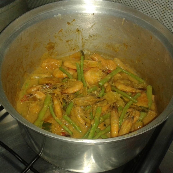 Guinataan Sitar and Kalabasa (String Beans and Squash Stew)