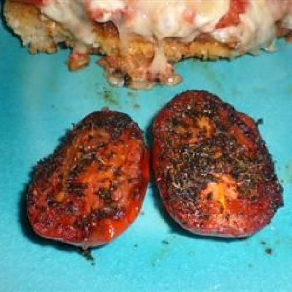 Red, Juicy, Herb-Fried Tomatoes