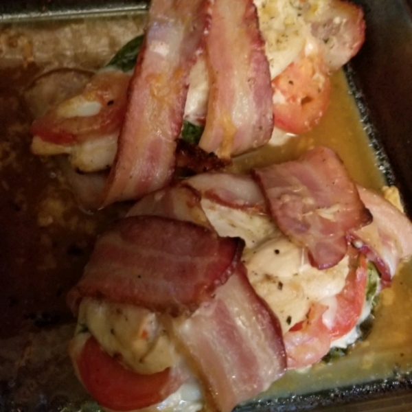Stuffed Tomato Basil Chicken