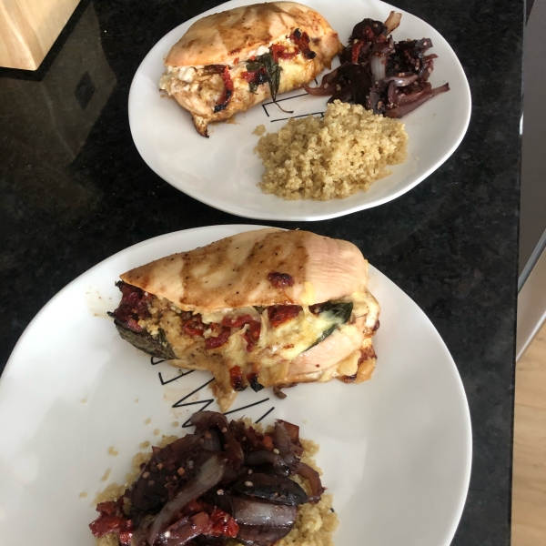 Stuffed Tomato Basil Chicken