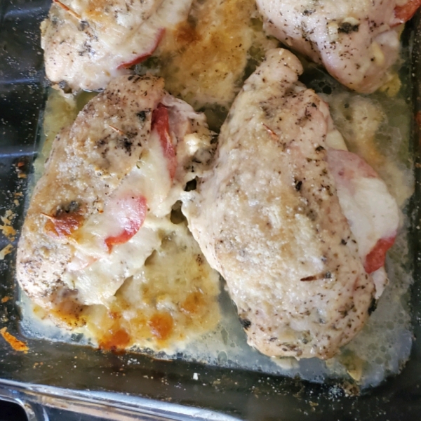 Stuffed Tomato Basil Chicken