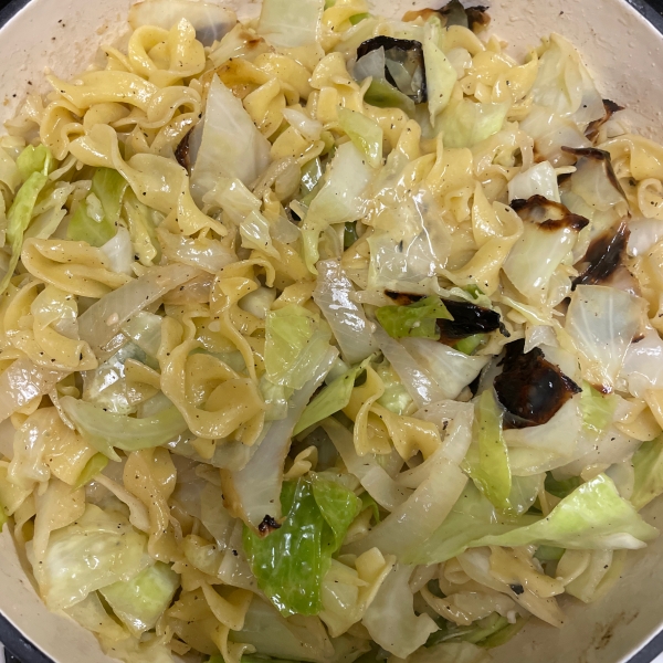 Fried Cabbage and Egg Noodles