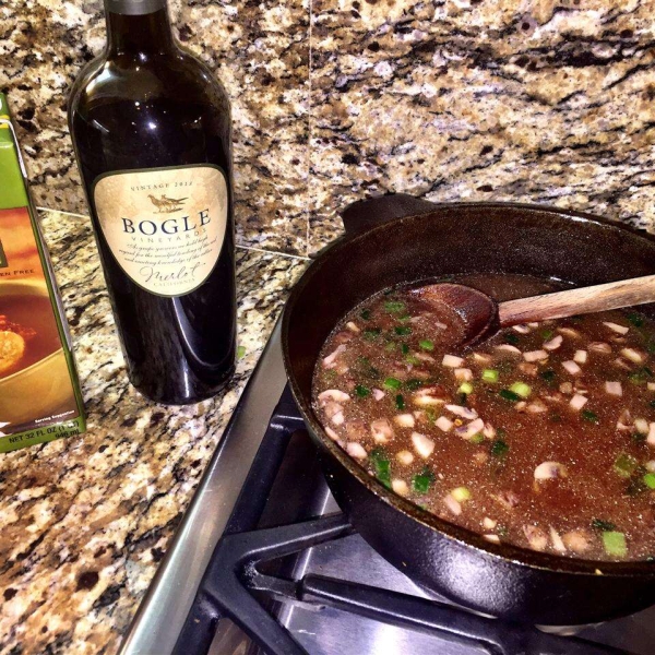 Coq Au Vin Broth Fondue