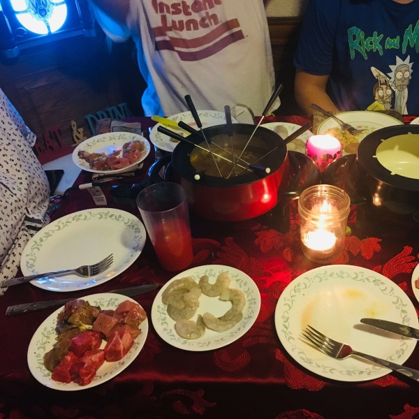 Coq Au Vin Broth Fondue