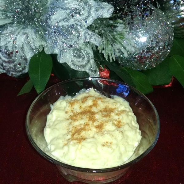 Eggnog-Flavored Rice Pudding