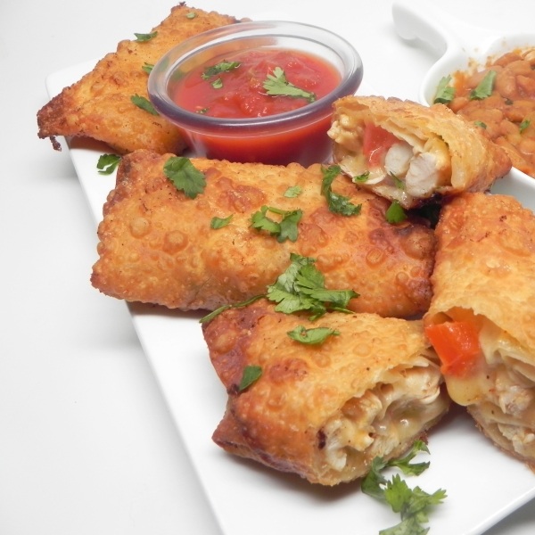 Chicken Fajita Egg Rolls