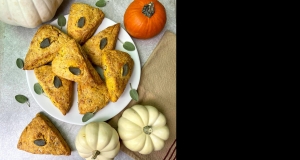 Cheesy Pumpkin Scones with Walnuts and Sage