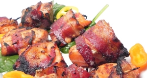 Bacon-Wrapped Bourbon-Marinated Salmon