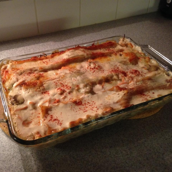 Easy Spinach Lasagna with White Sauce