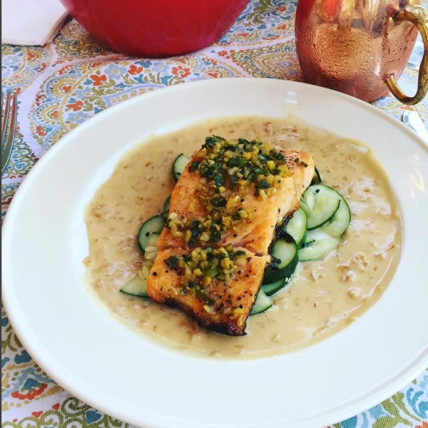 Ginger-Scallion Crusted Salmon