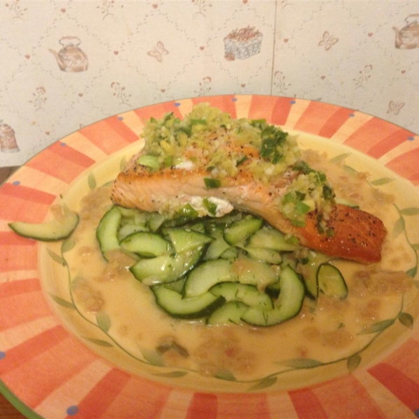 Ginger-Scallion Crusted Salmon