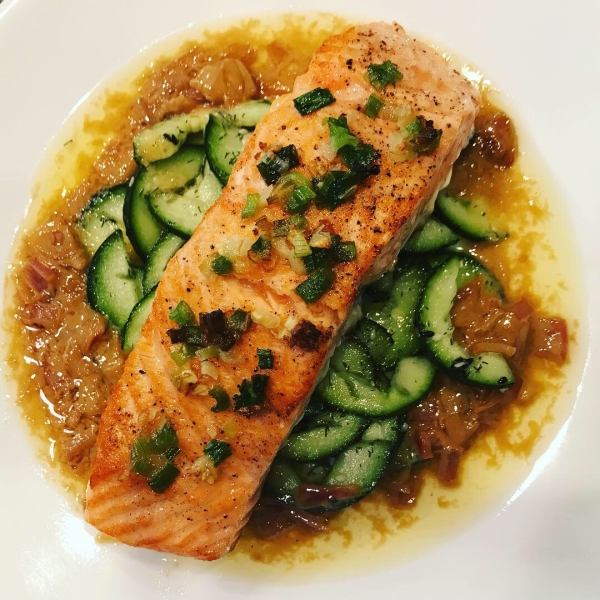 Ginger-Scallion Crusted Salmon