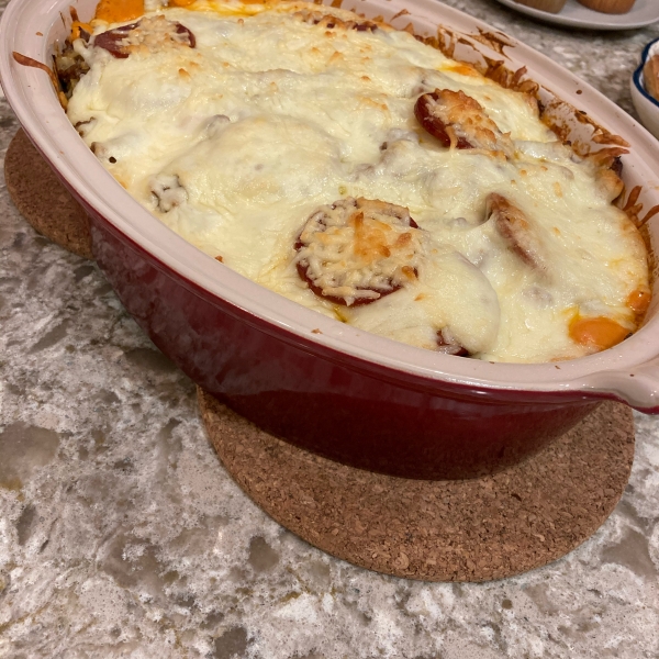 Pizza Spaghetti Casserole