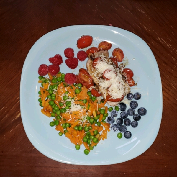 Pork Chops with Fresh Tomato, Onion, Garlic, and Feta