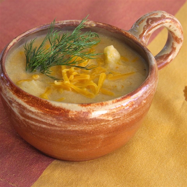 Cauliflower Soup with Cheese