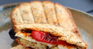 Harissa Fried Halloumi Panini