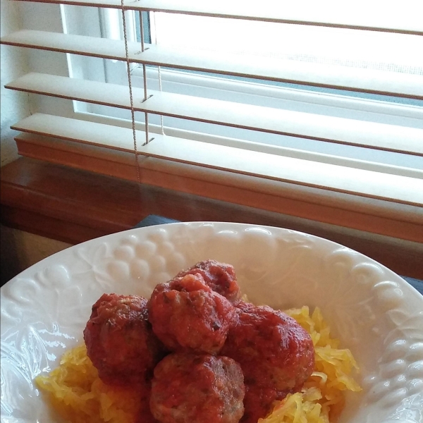 Whole30 Squashgetti and Meatballs