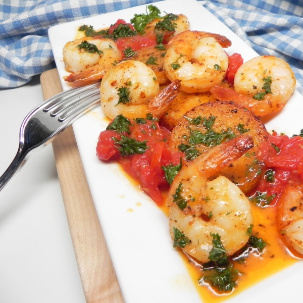 Air Fryer Shrimp and Polenta