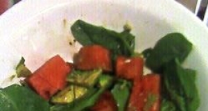 Avocado Watermelon Spinach Salad