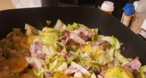 Skillet Ham, Cabbage, and Potatoes