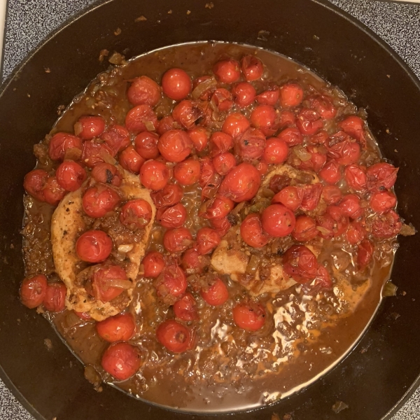 Pork Chops with Bourbon Tomatoes