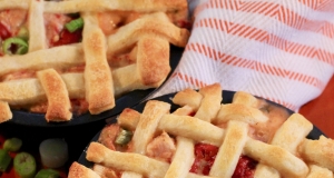 Lattice Chicken and Peppers Pie