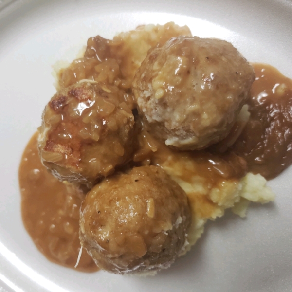 Stuffed French Onion Chicken Meatballs