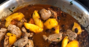 Pork with Peach and Black Bean Salsa