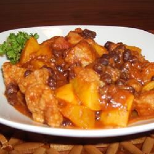 Pork with Peach and Black Bean Salsa