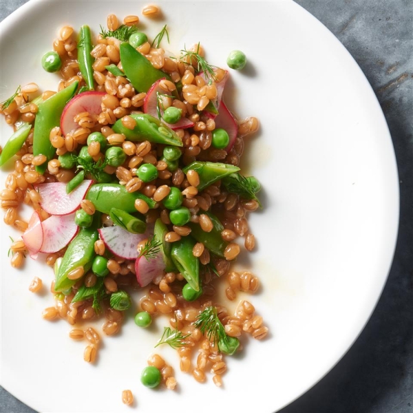 Wheat Berry Salad with Peas, Radishes, and Dill