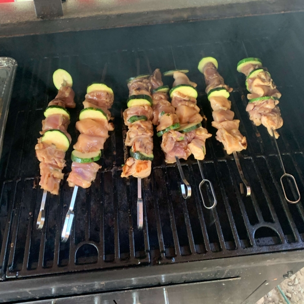 Grilled Chicken Teriyaki Skewers with Miso Ranch