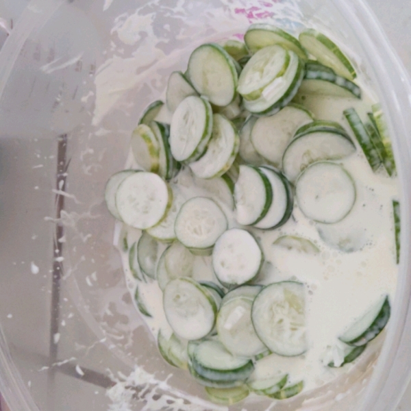 Cucumbers with Dressing