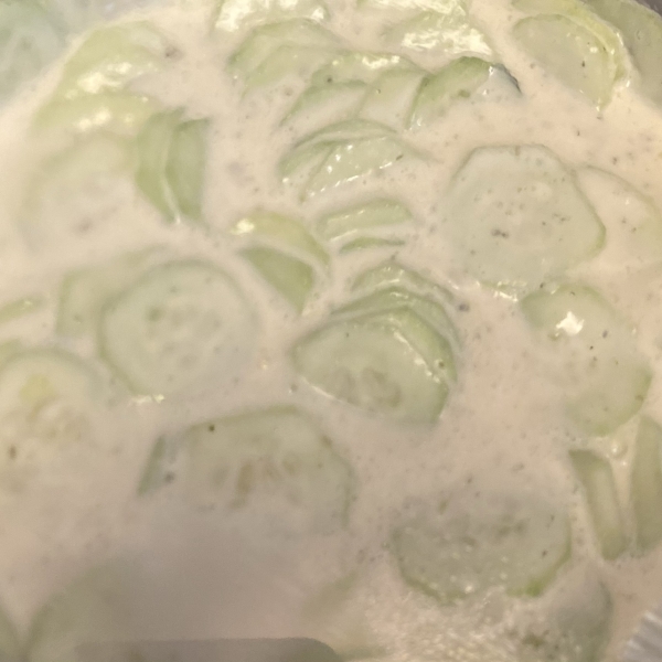 Cucumbers with Dressing