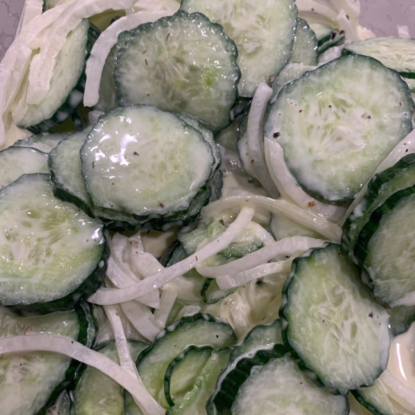 Cucumbers with Dressing