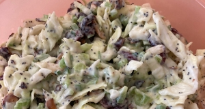 Honey Dijon Mustard and Poppy Seed Coleslaw with Cranberries and Toasted Almonds