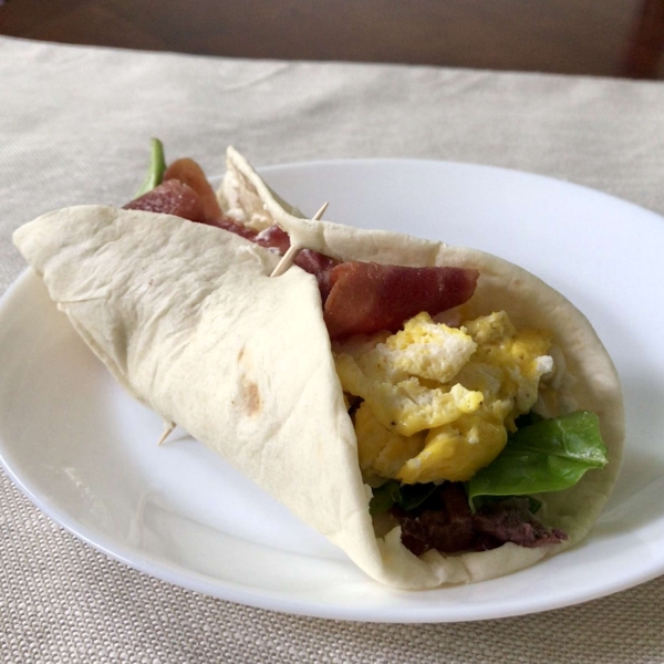 Goat Cheese, Bacon, and Scrambled Egg Brunch Wrap