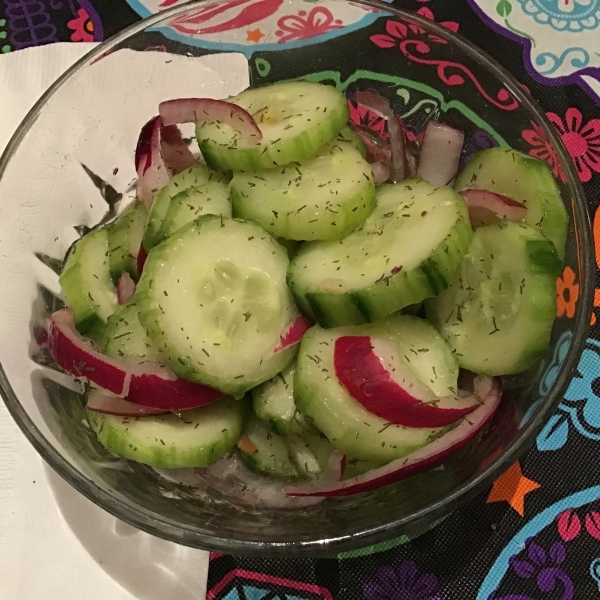 Cucumber Slices With Dill