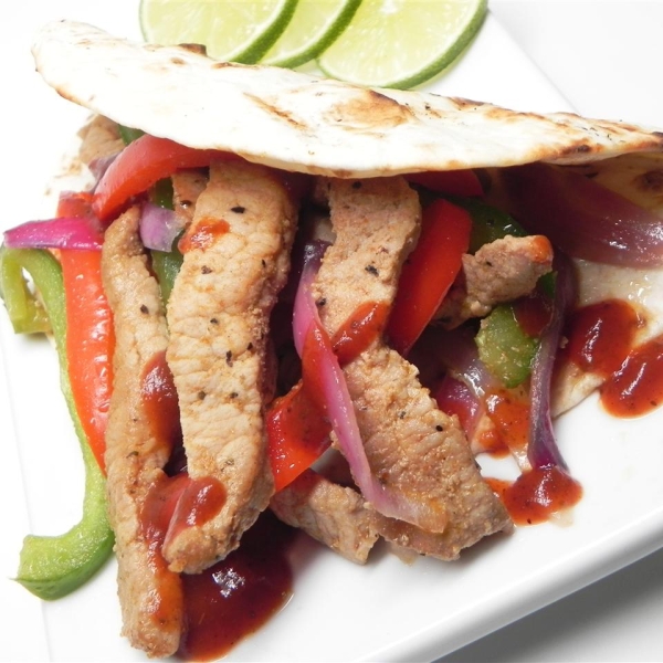 Barbeque Pork Fajitas