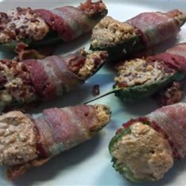 Bacon-Wrapped Peanut Butter Jalapenos