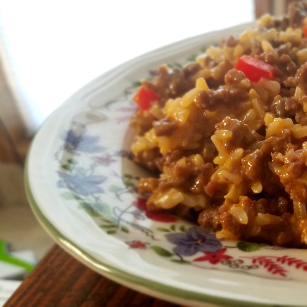 Magnificent Cheesy Brown Rice