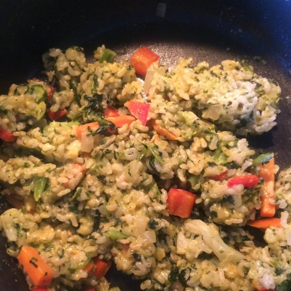 Magnificent Cheesy Brown Rice