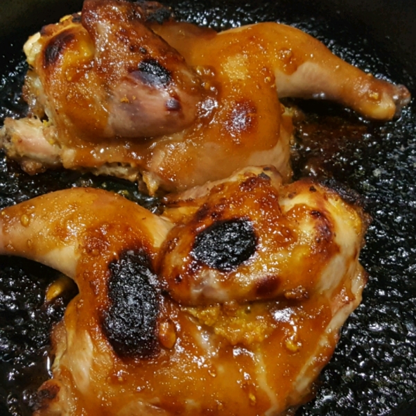 Orange Glazed Cornish Hen