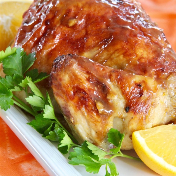 Orange Glazed Cornish Hen