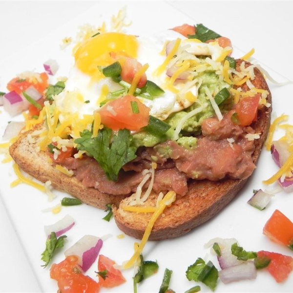 Refried Bean Avocado Toast