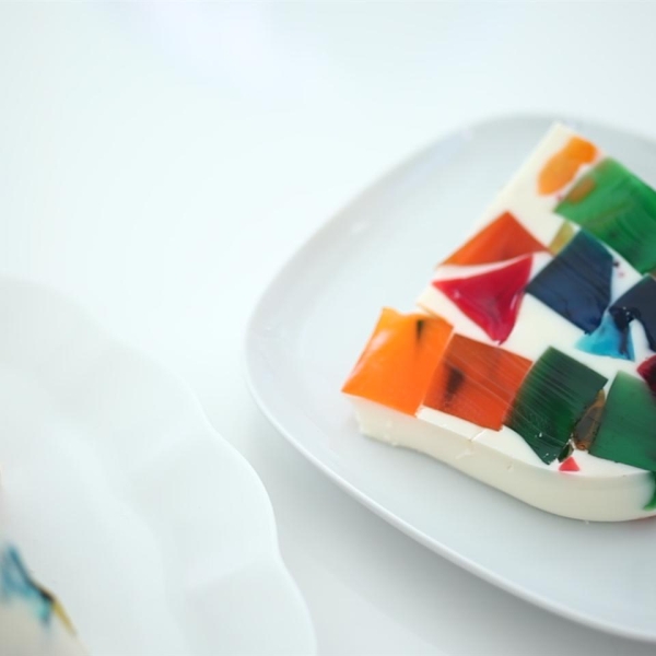 Stained Glass Gelatin Cake