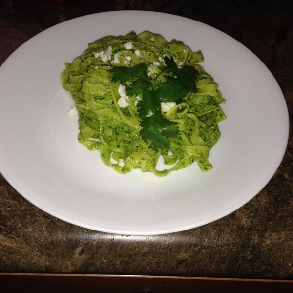 Tagliatelle with Coriander Pesto