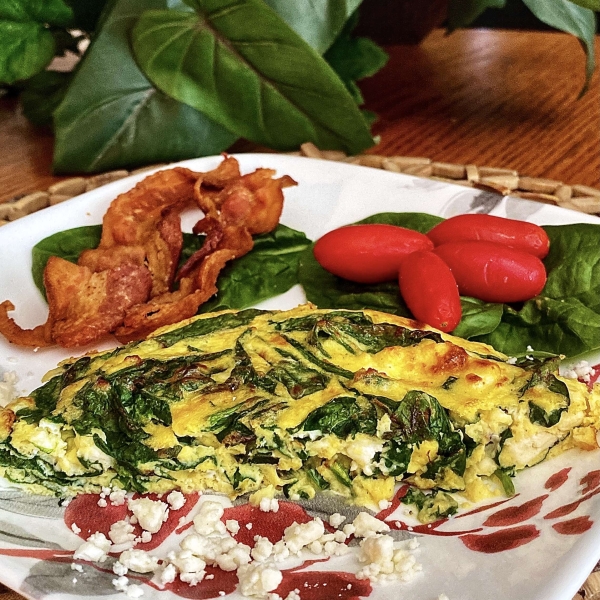 Air Fryer SpinachFeta Frittata recipe Easy Cook Find