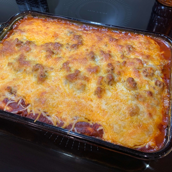 Beef Enchiladas with Spicy Red Sauce